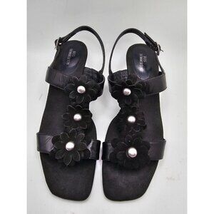 Ros Hommerson Danger Wedge Black Floral Size 8N
